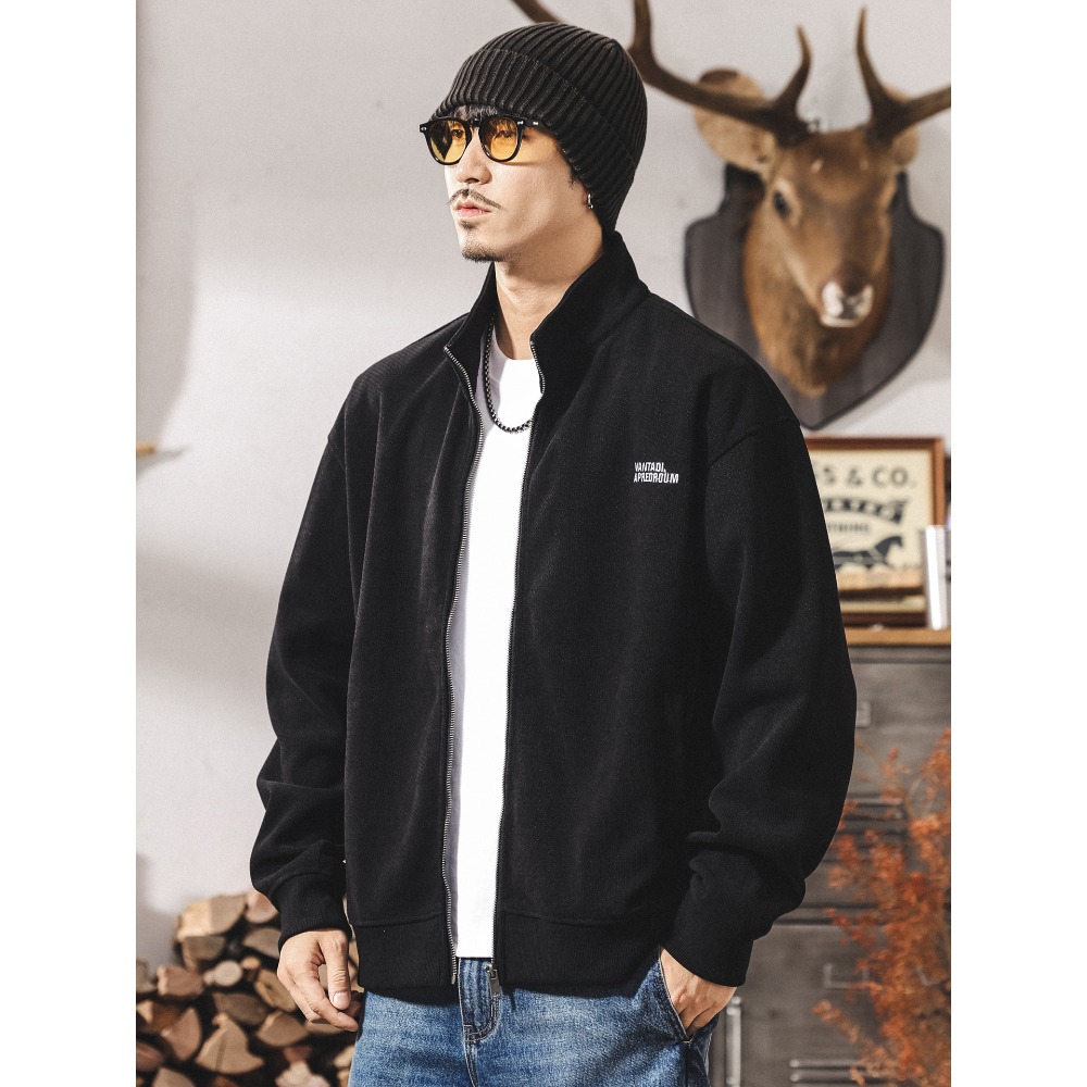 Streetwear Brand From China - Jaket rajutan semi-high-neck longgar terbaru dari