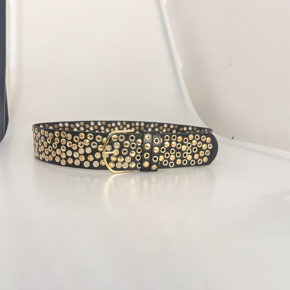 Streetwear Brand Belts - Sabuk Punk Hollow Eyelet Rivet Desain