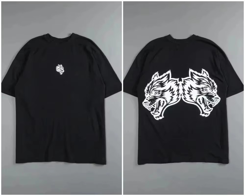 Kaos Retro Black Wolf Head Hig - Streetwear Brand Marketing ulasan dan harga