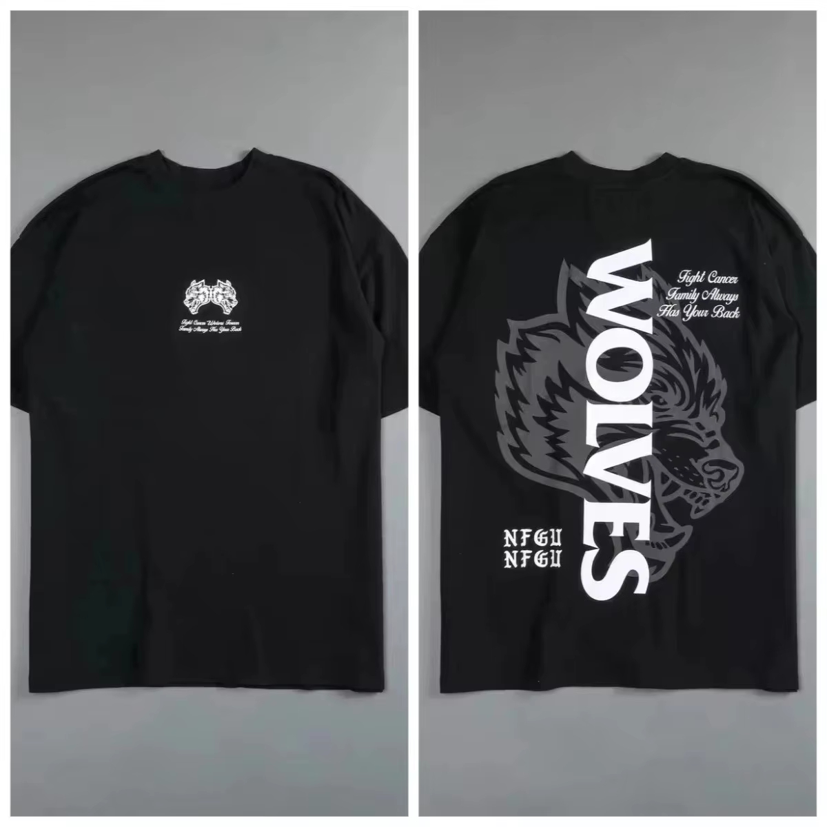 Kaos Retro Black Wolf Head Hig - Streetwear Brand Marketing ulasan dan harga